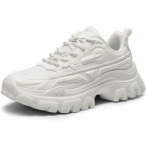 Womens Chunky Fashion Sneakers Platform Bold Lace Up Comfortable Shoes